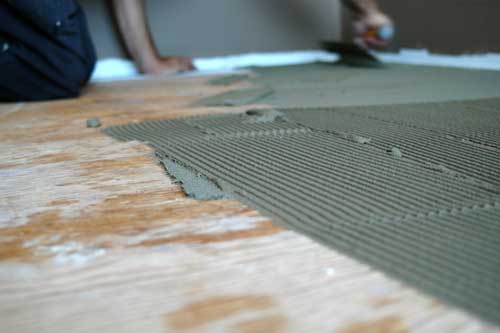 Install Ceramic Tile On Wood