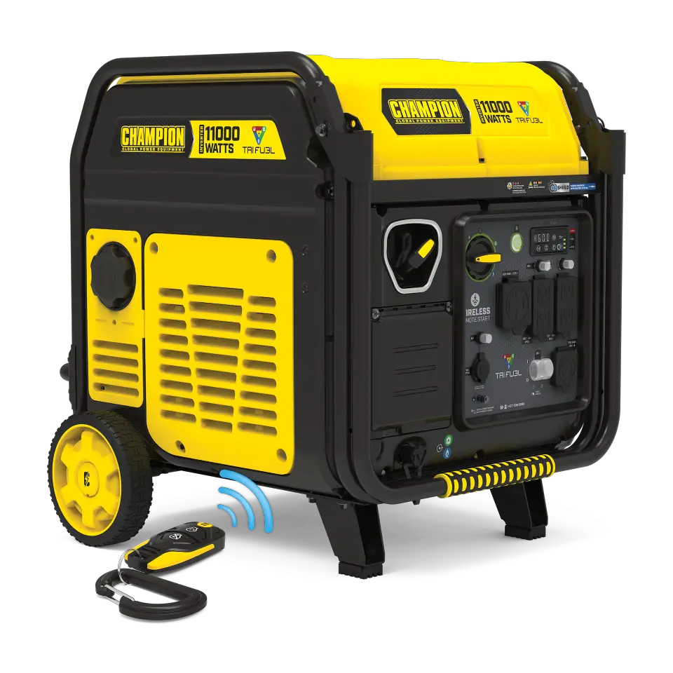 Champion 11000 watt portable generator with remote control.