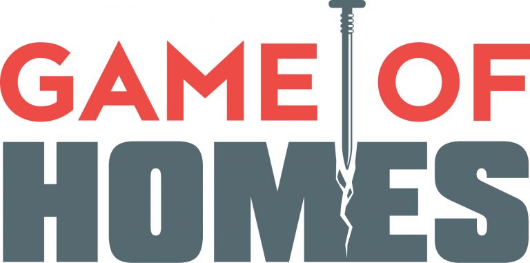 Game of Homes logo with nail design.