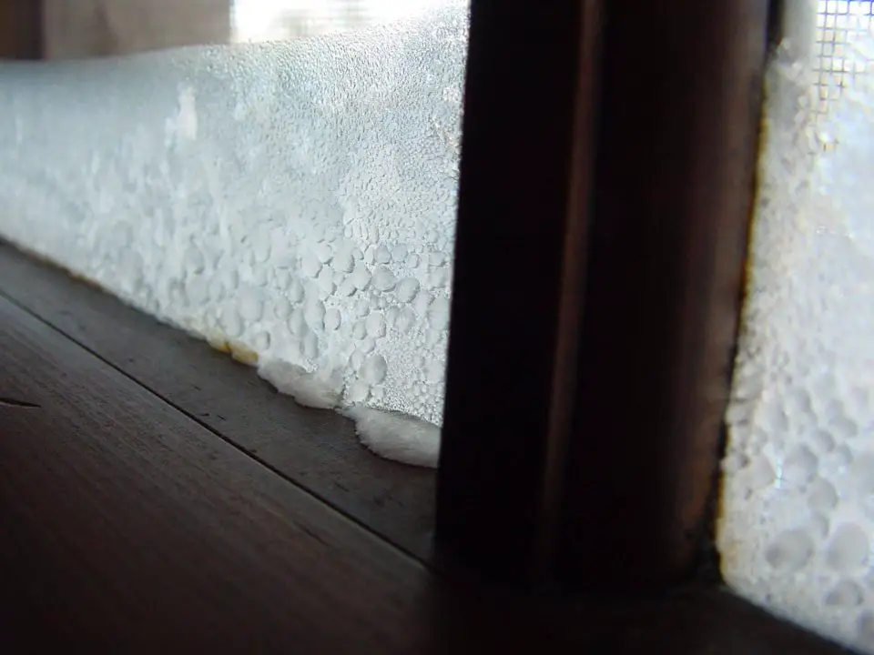Wet winter windows often turn into icy winter windows during deep cold spells.