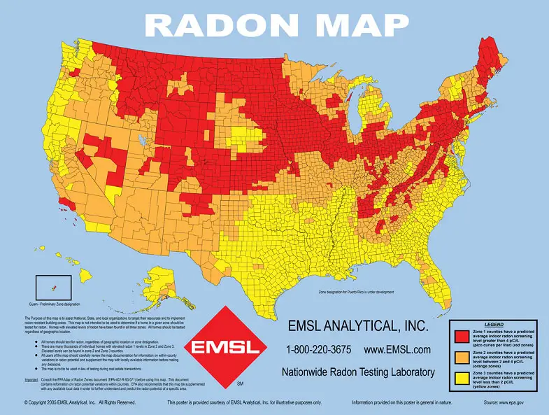 radon map usa