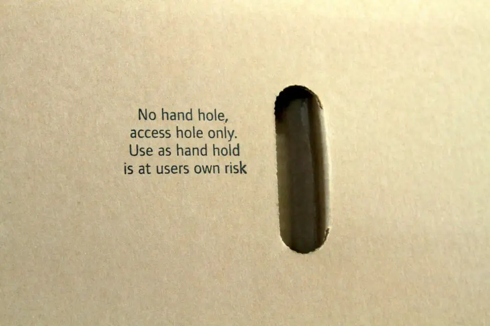 cardboard cutout hole