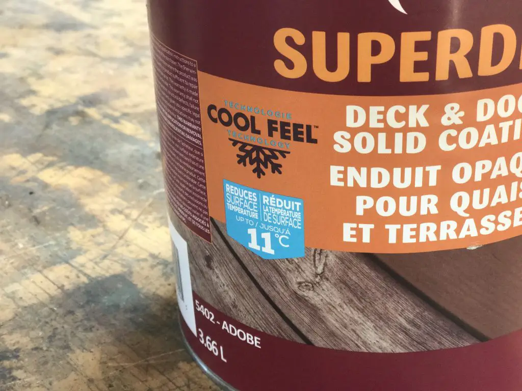 Deck and dock coating with Cool Feel technology.