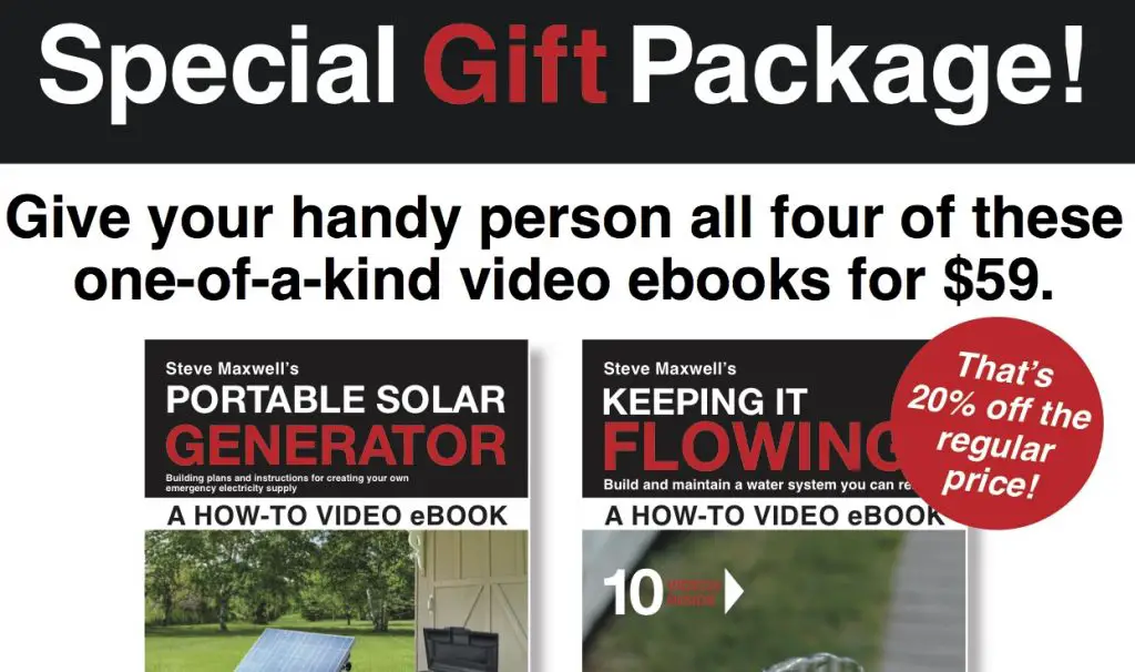 Special gift package offer for video ebooks.