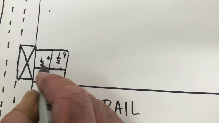 Hand drawing road diagram with measurements.