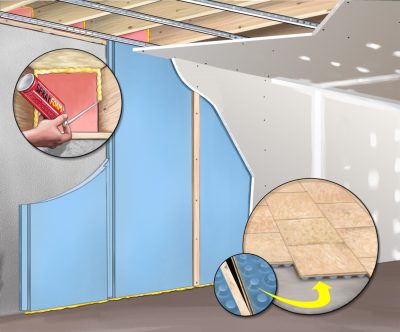 finishing a basement foam on wall option