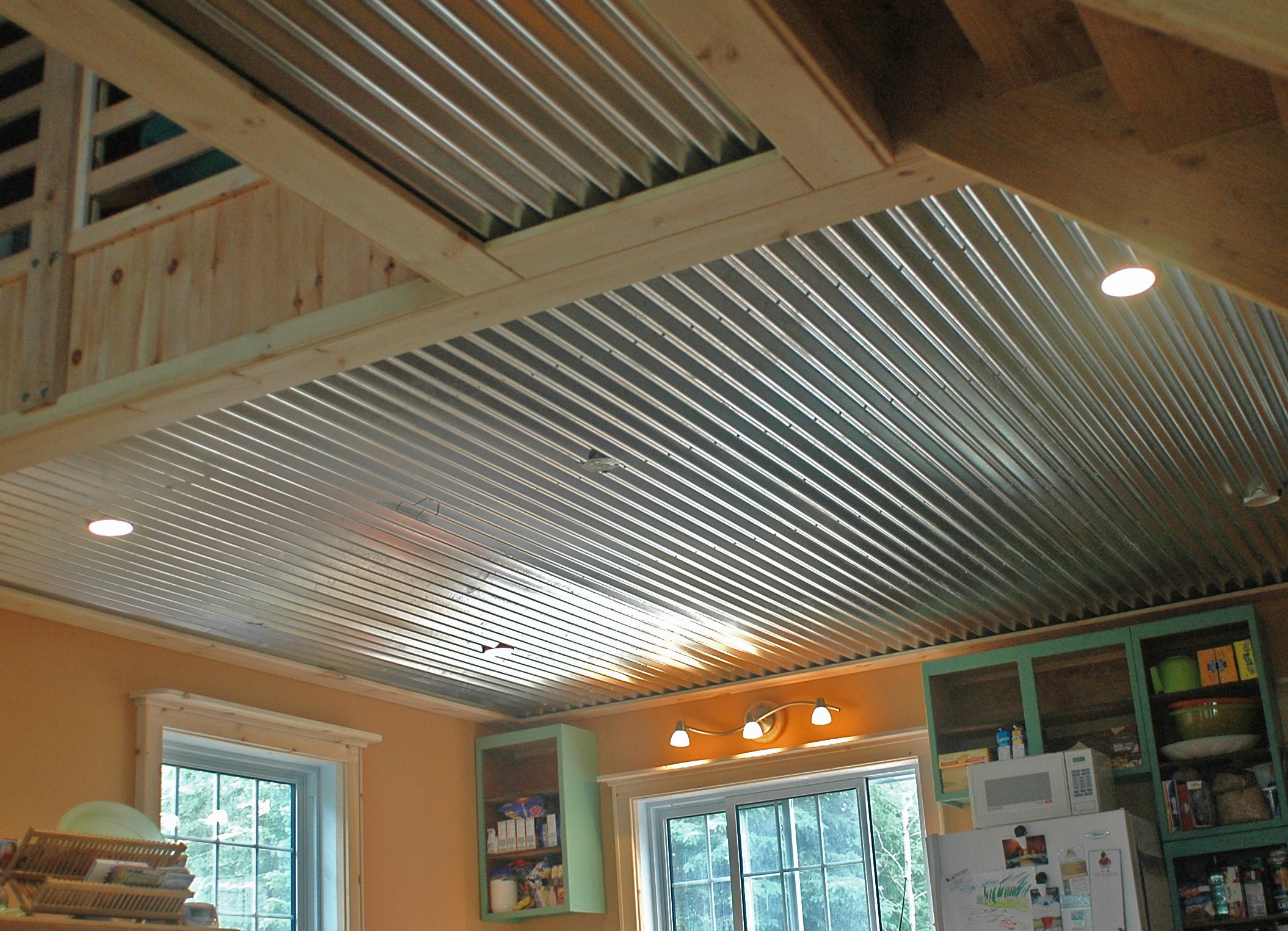 Basement Ceiling Best Practices, Corrugated Metal Ceiling Basement
