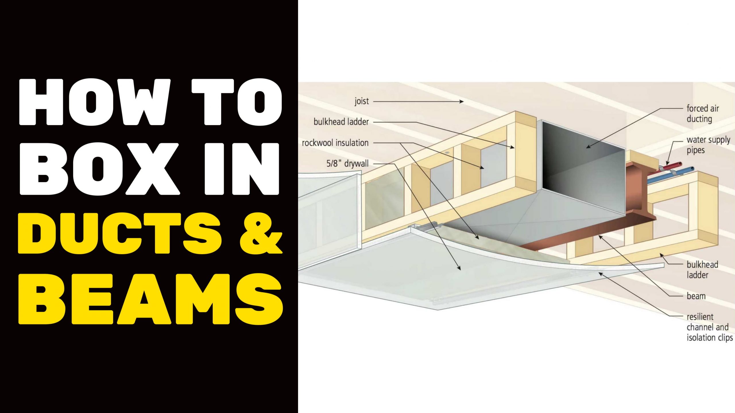 BASEMENT FINISHING COURSE VIDEO How to Box in Ducts & Beams