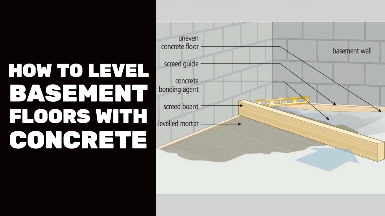 Diagram showing how to level basement floors.