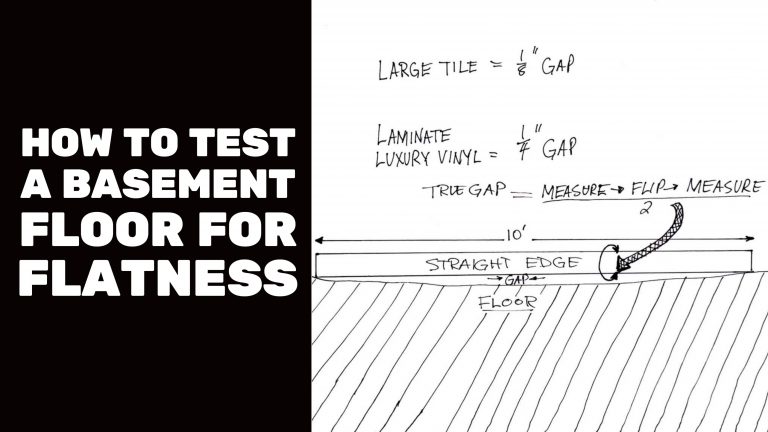 Testing basement floor flatness illustration.