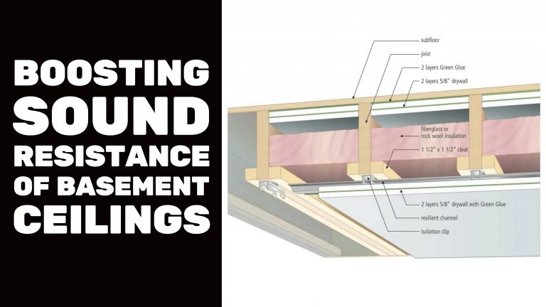 Soundproofing techniques for basement ceilings diagram