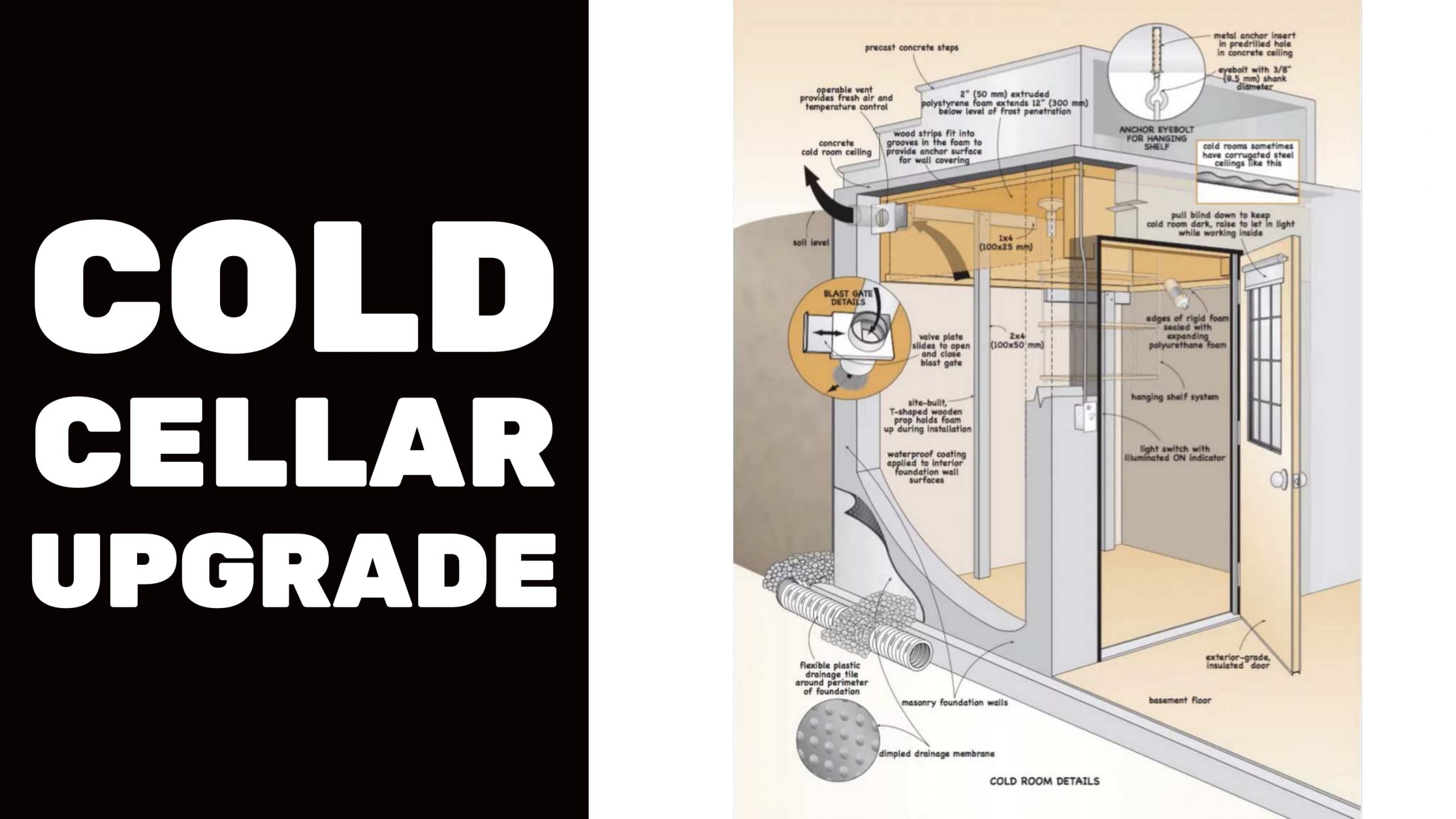 BASEMENT FINISHING COURSE VIDEO Cold Cellar Upgrade