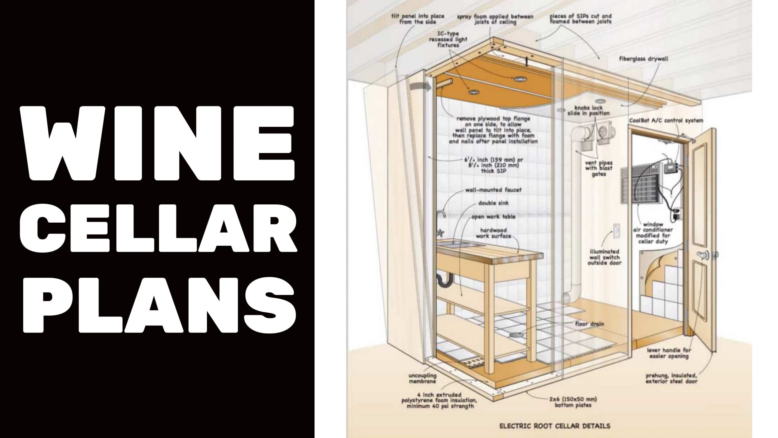 BASEMENT FINISHING COURSE VIDEO Wine Cellar Plans