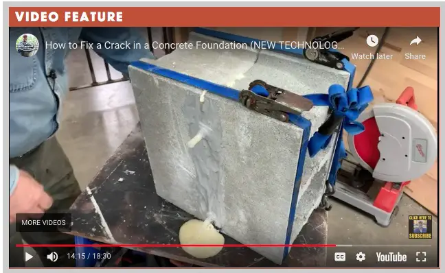 CONCRETE BASEMENT CRACK FIX VIDEO: See New Technology in Action