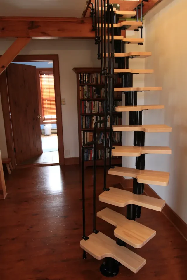The Karina attic stair kit installed at my house leading to our finished attic