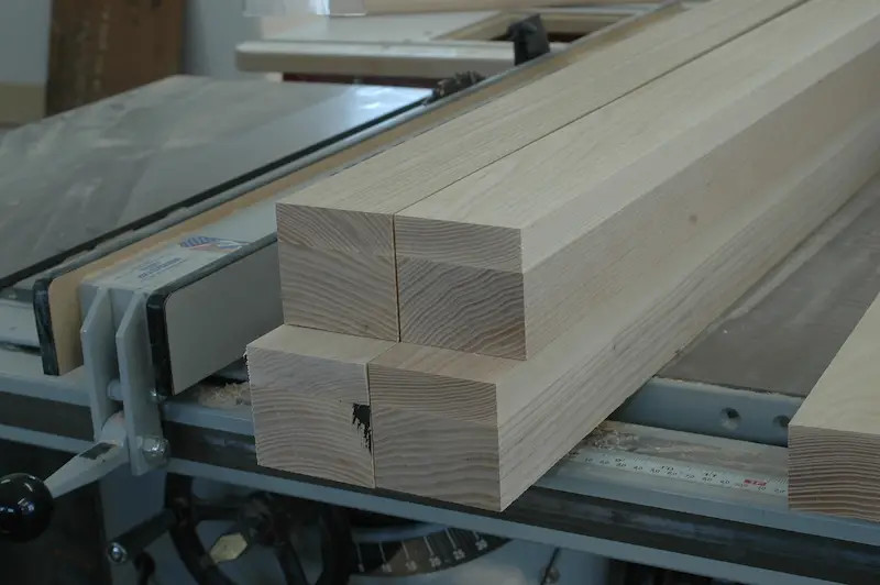 Ash wood blanks, laminated, milled and ready for routing.