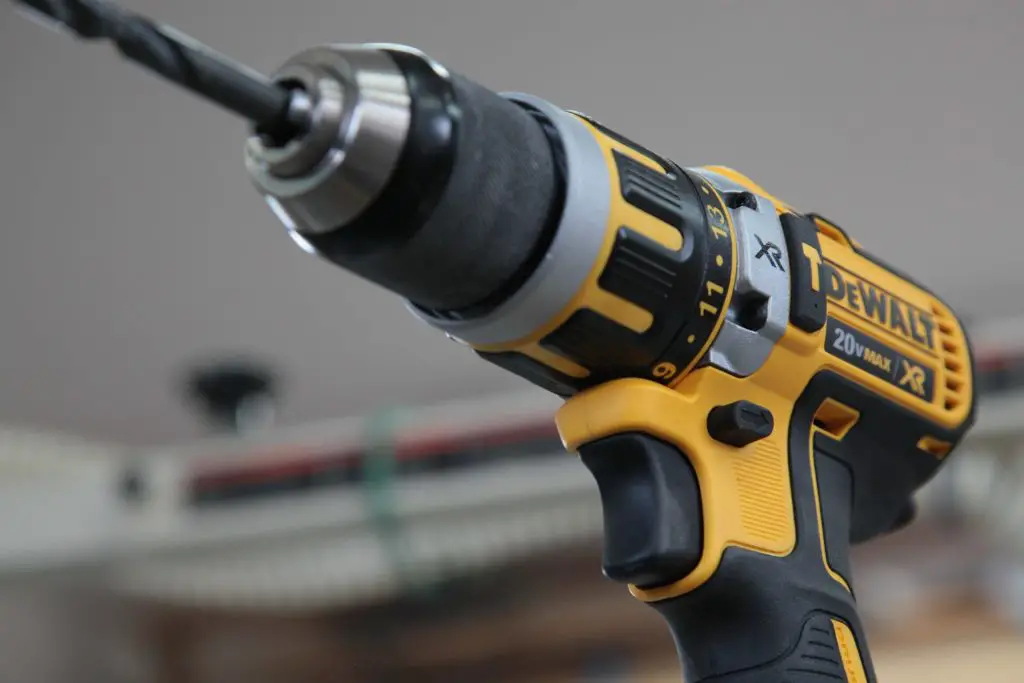 Cordless power drill with a robust design.