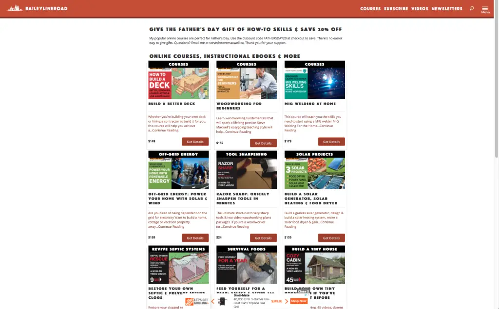 Online courses for skills and projects.