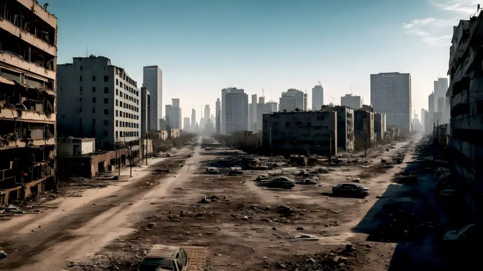 broken down city