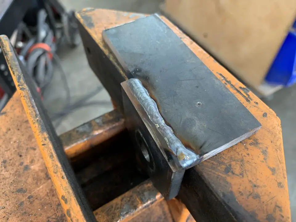 This simple MIG weld shows how nice and clean the results can be using the gas shielding process. The metal involved here is 1/4″-thick mild steel. Mild steel is the most common type of metal for welding and fabrication.