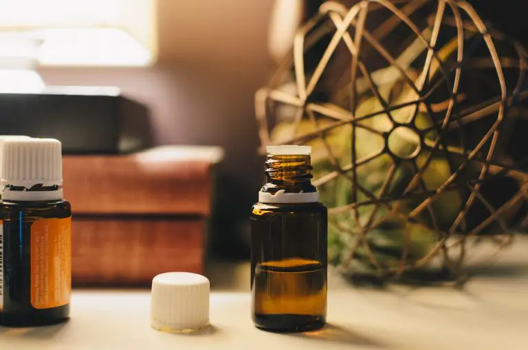 Aroma oil bottles on a table