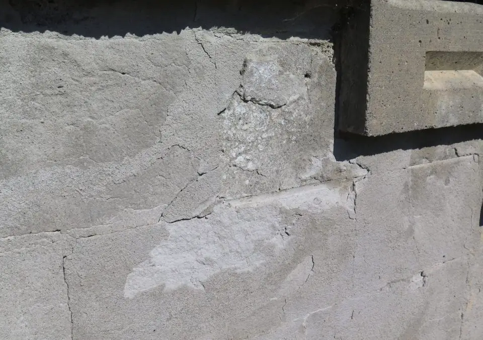 flaking walls