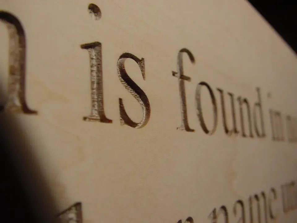 letter carving in wood