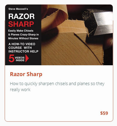 Chisel sharpening video course by Steve Maxwell