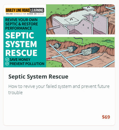 Learn septic system restoration and maintenance course.