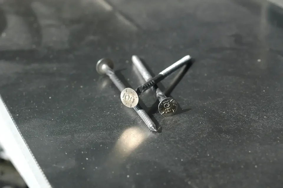 These Hurriquake nails offer much greater pull-out resistance than the regular nails used to hold down roof sheathing. They’re driven with a nail gun and can be added to an existing roof deck while re-roofing.