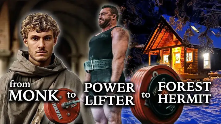 From monk to powerlifter to forest hermit journey.
