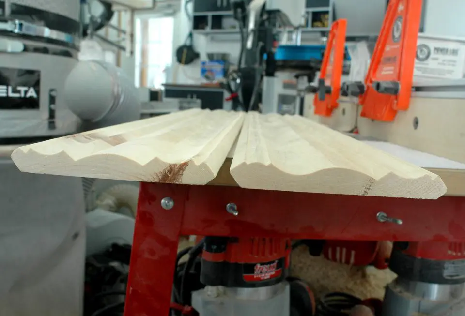 Crown molding I milled in my shop using a router table and 3 1/4 hp router.