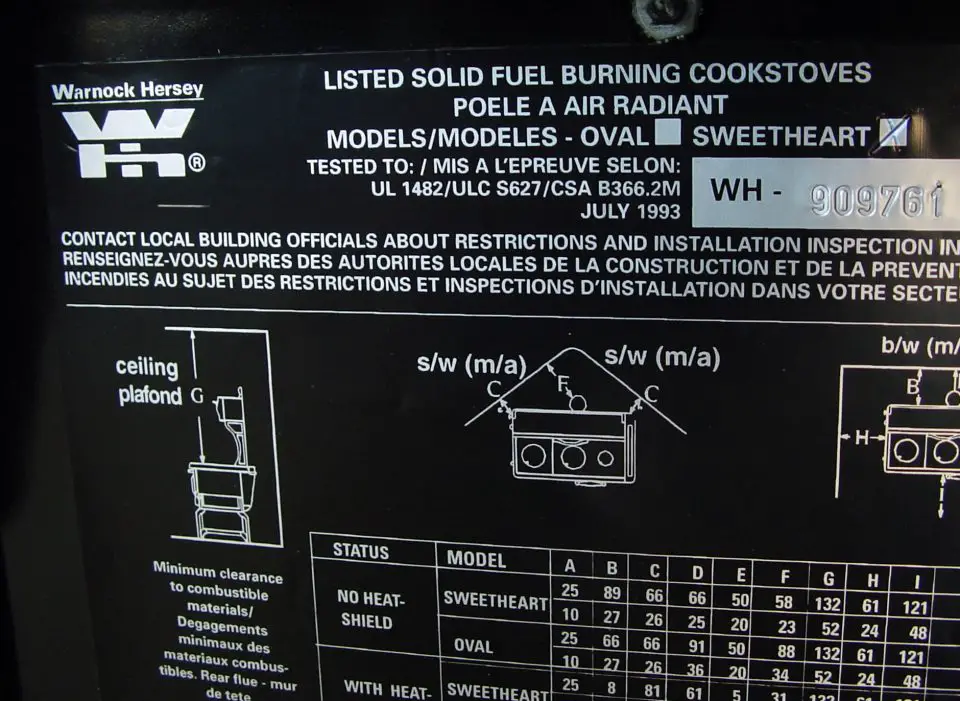 listed solid fuel burning cookstoves poele a air radiant models