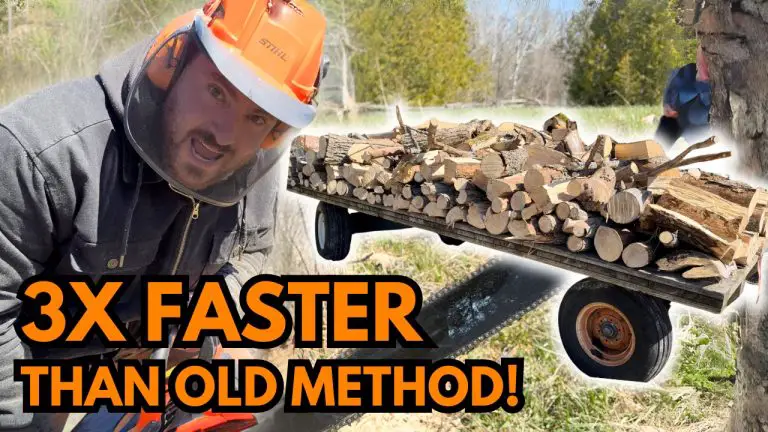 Man with firewood says new method is faster.