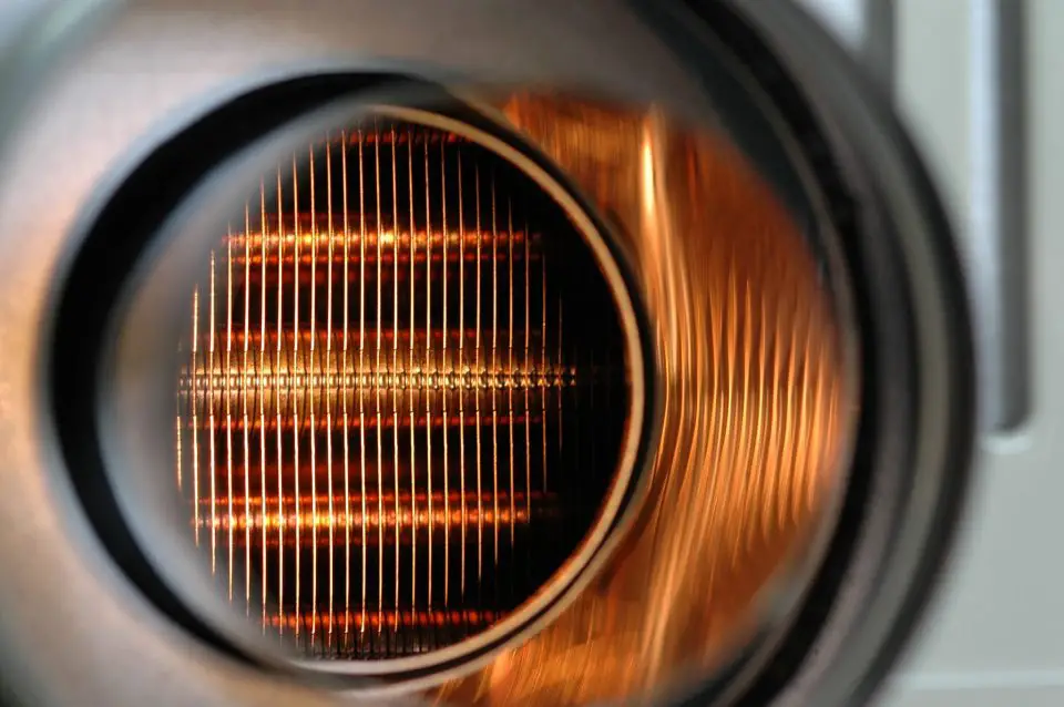 Water passes through these finned passages as flames from this gas-fired unit heats the water in seconds. Tankless models eliminate standby energy losses, making them more efficient than tank-style water heaters. If your water is hard, you’ll need to descale this heat exchanger ever six to twelve months.