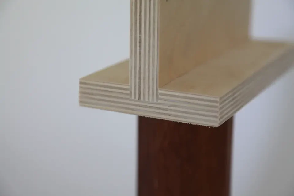 This nice, tight dado joint was cut into Baltic birch plywood using a router. The fit here is perfect. Dado joints don’t get any better than this.