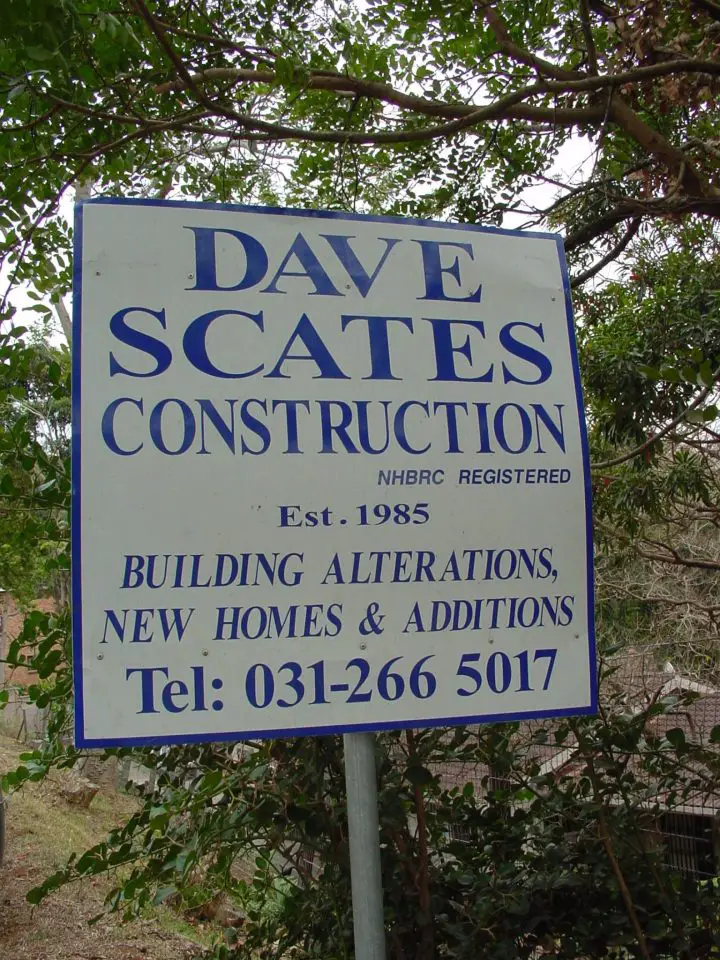 south african construction company sign