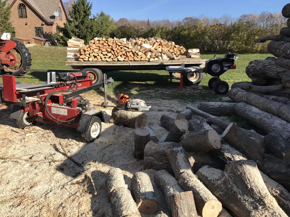 cutting firewood
