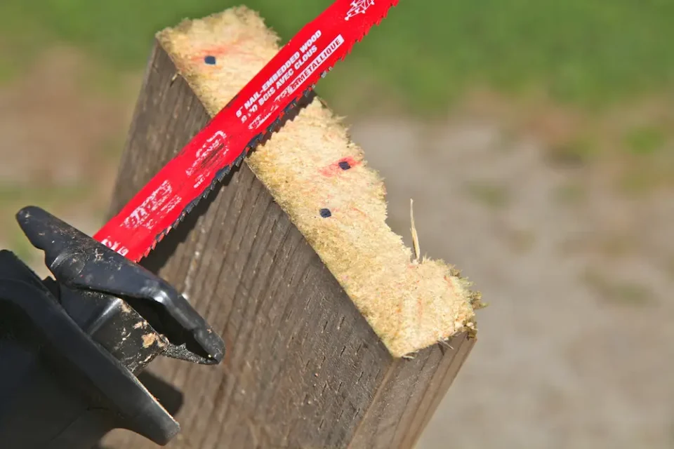 Improving metallurgy now lets wood blade saw through nails and screws easily and without undue dulling. Be sure to watch the video below showing a nail-slicing circular saw blade in action.