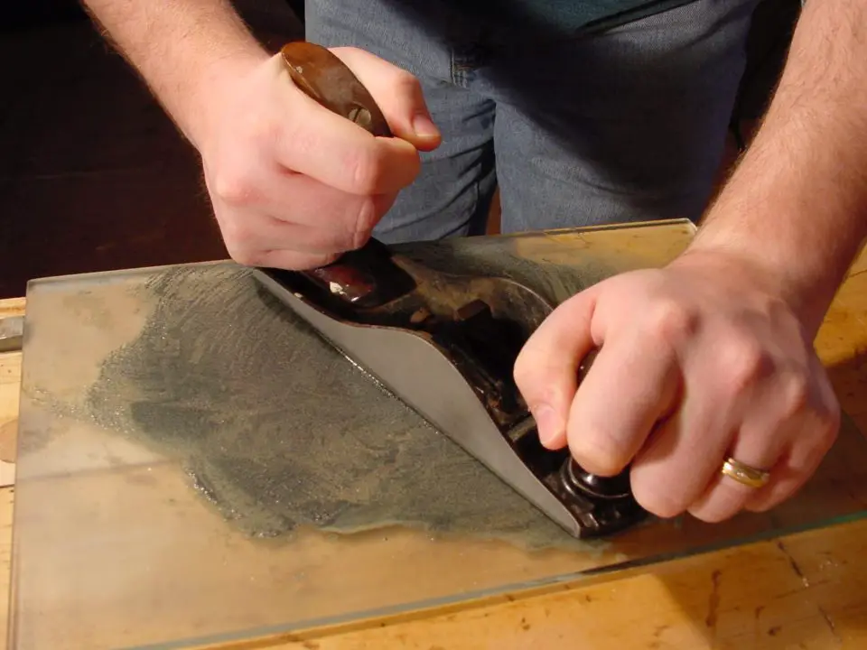 flatten the bottom of hand plane