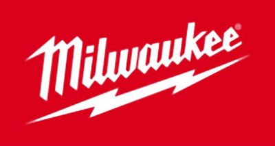 Milwaukee logo with red background and white text