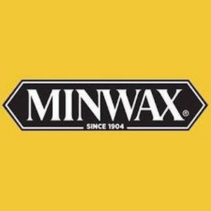 Minwax logo, established 1904, on yellow background.