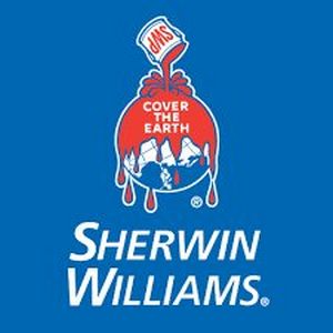 Sherwin Williams logo with paint globe