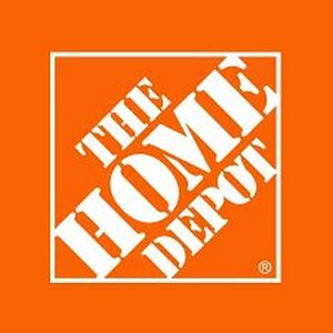 The Home Depot logo on orange background