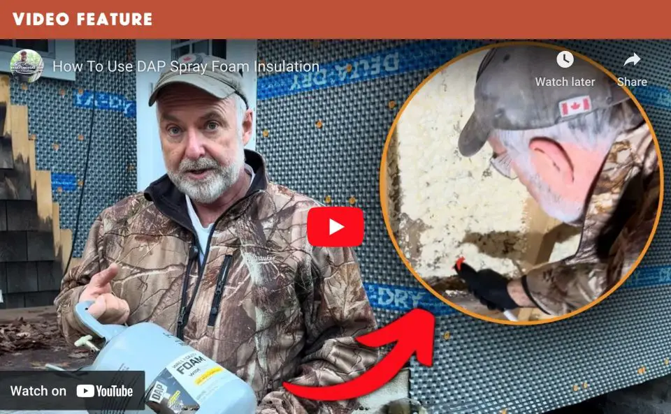 Video tutorial on DAP spray foam insulation