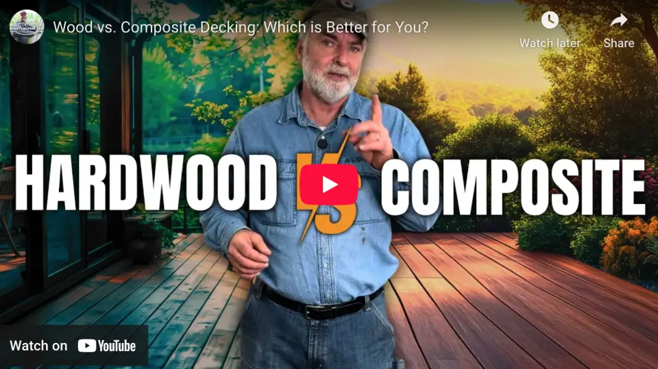 Hardwood vs composite decking comparison video