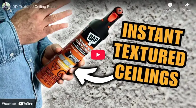 Instant textured ceiling repair with spray product
